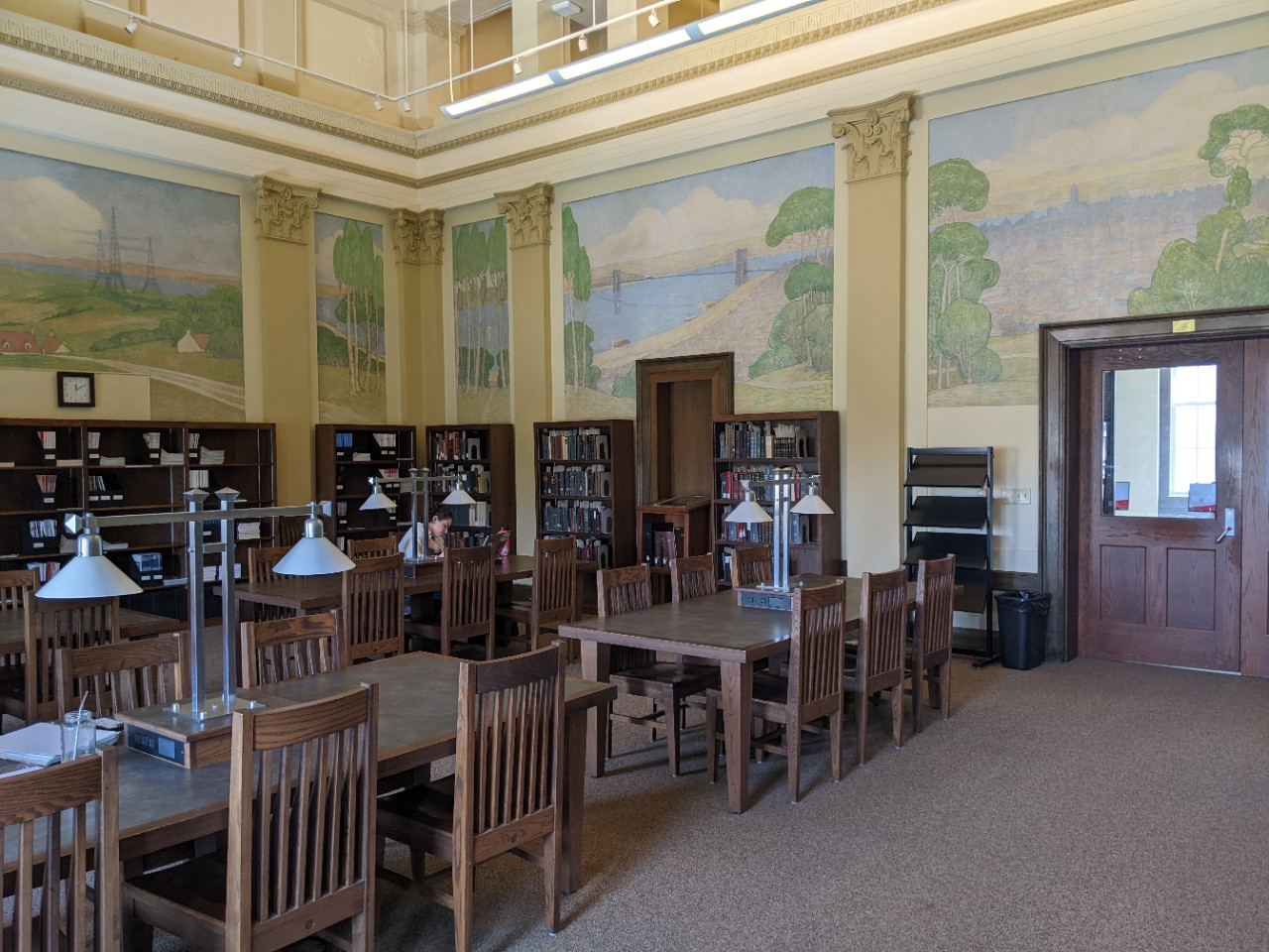The CEAS reading room and murals.