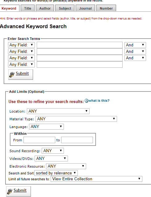 UC Library Catalog