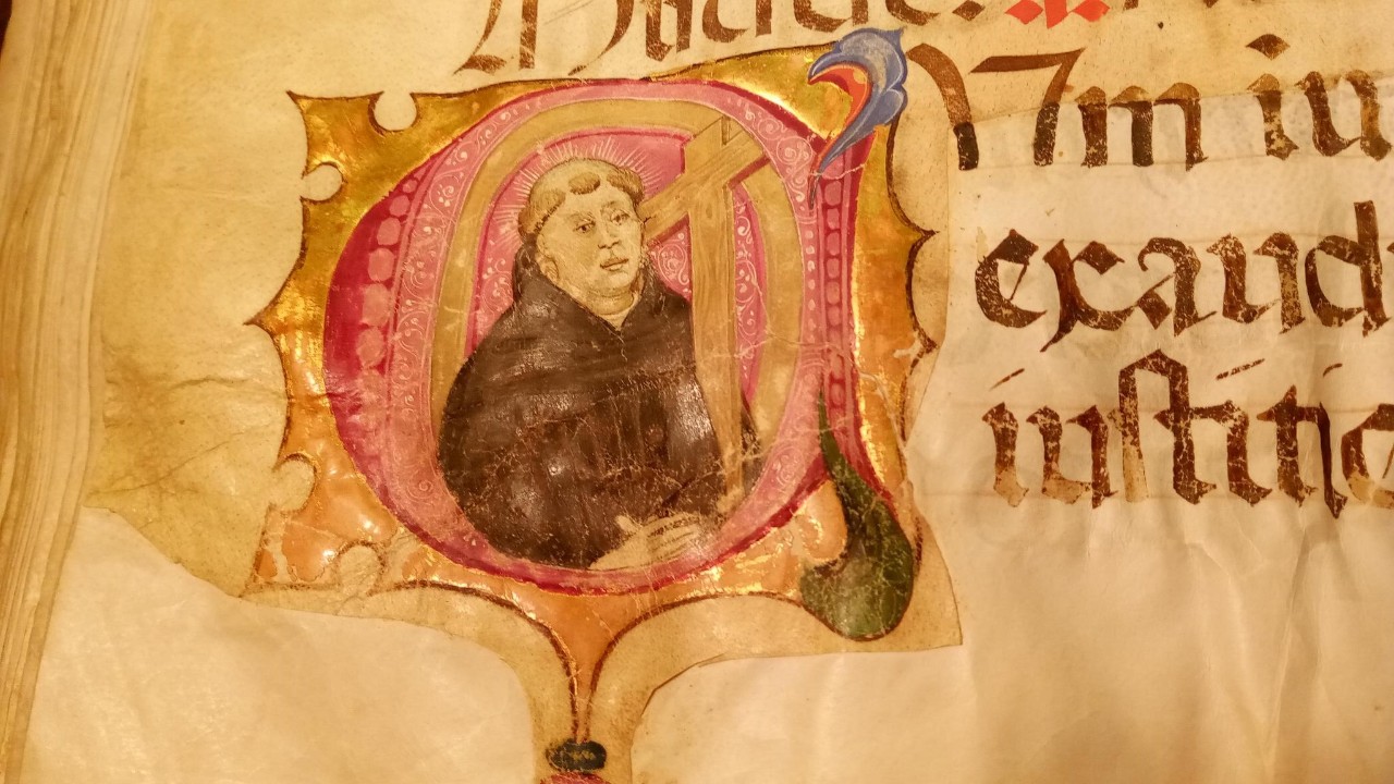 A histriated initial